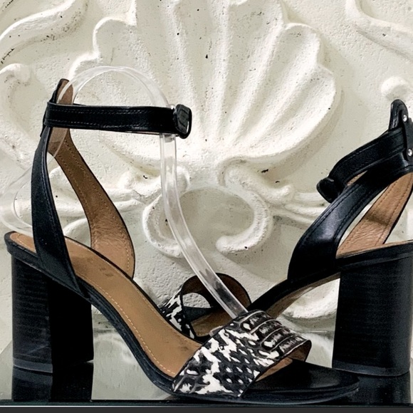 Coach Paige Leather Block Heel Sandals - Picture 9 of 9